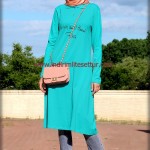 polo yaka turkuaz tunik